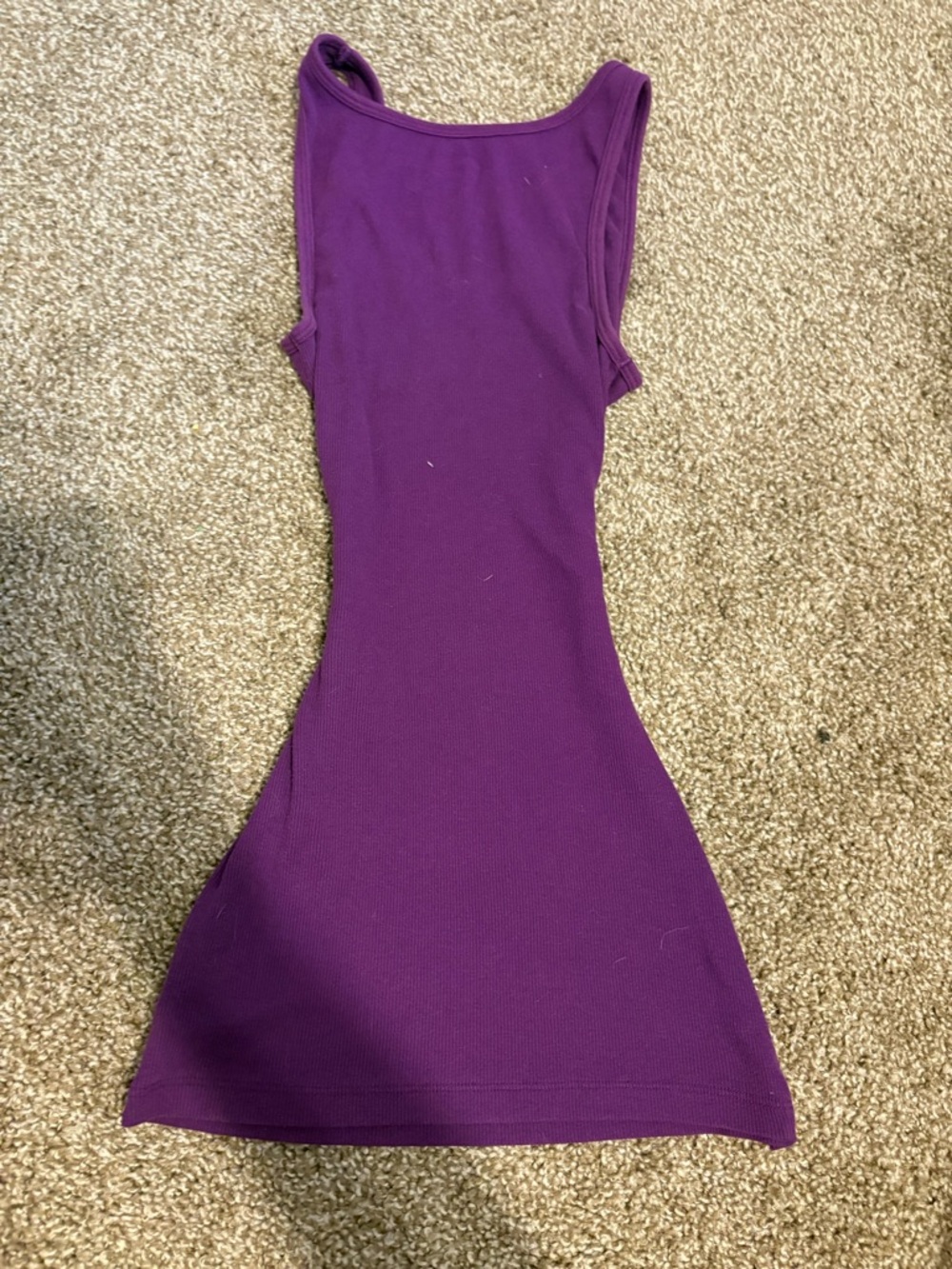 Purple Ribbed Tank top - Picture 2 of 3